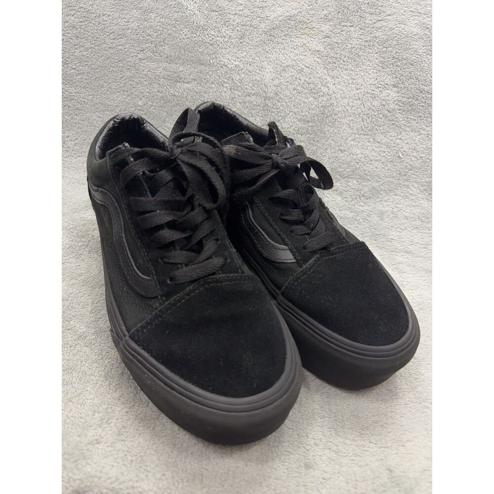 Vans Old Skool Stackform Womens 7 Black Athletic Shoes Sneakers Platform